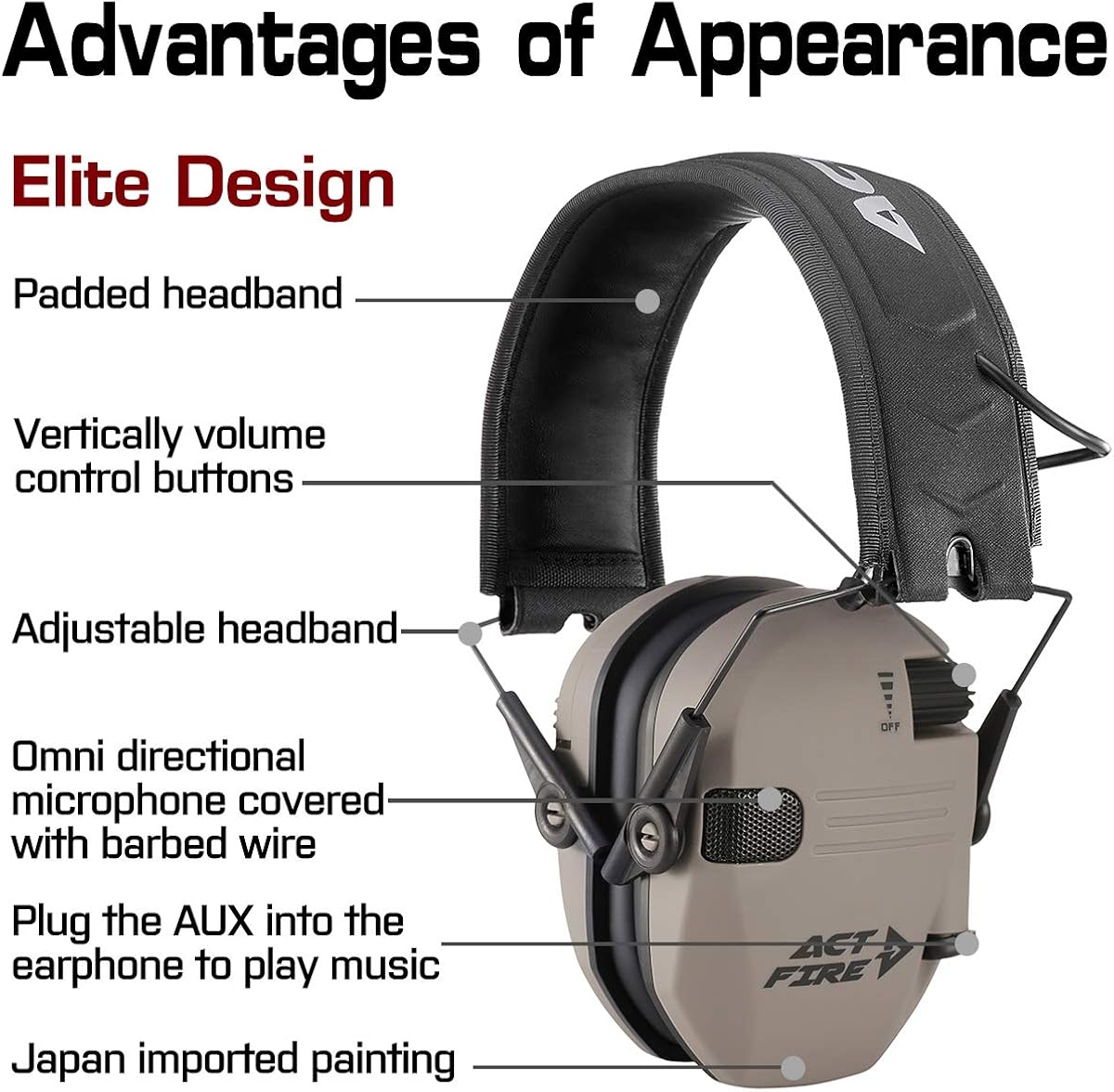 Shooting Earmuffs, Electronic Shooting Hearing Ear Protection for Gun Range: Electronics