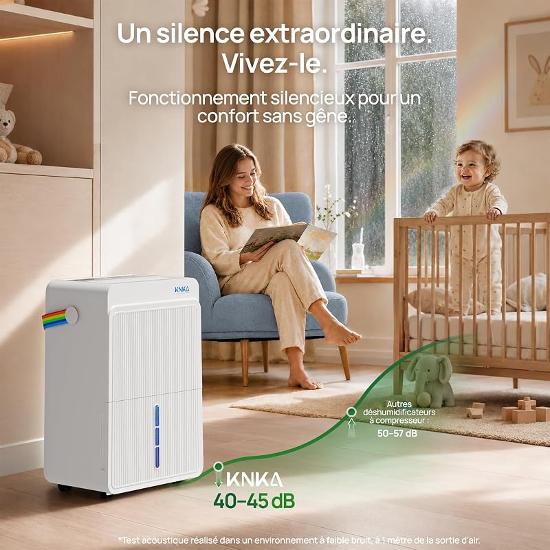 Deshumidificateur d Air 25L/jour Trois Modes de Fonctionnement