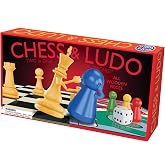 House of Marbles Chess and Ludo Board Game, 2-in-1 Family Game Set with FSC-Certified Cardstock Board, Chess Pieces, Ludo Pieces, Die and Instructions