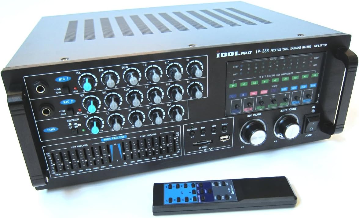 IDOLpro IP388 600W Professional Karaoke Mixing Amplifier w/ 8 Band