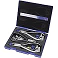 ZJchao Rimless Eye Glass Repairing Kit, Glasses Repair Kit, Eyeglass Repair Pliers, with Pressing Plier, Demolition Plier, Cutting Plier, Spare Jaw, Drilling Holder and so on