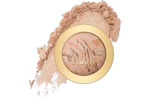 KIMUSE Baked Foundation - Brighten Color Correcting Powder Foundation for Mature Skin, Buildable Coverage, Radiant Natural Finish