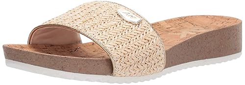 anne klein qtee wedge slide sandals