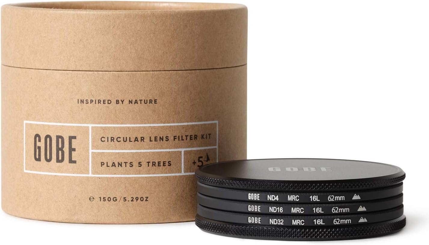 Gobe ND Filter Kit 62mm MRC 16-Layer: ND4, ND16, ND32