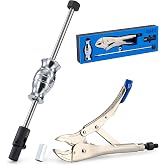 OMT Vise Grip Slide Hammer for Nail Bolt Pin Seal CV Axle Removal | Locking Pliers Slide Hammer Set, 9.8 in Locking Pliers 2 lb Slide Hammer with Quick Release Swivel Connector
