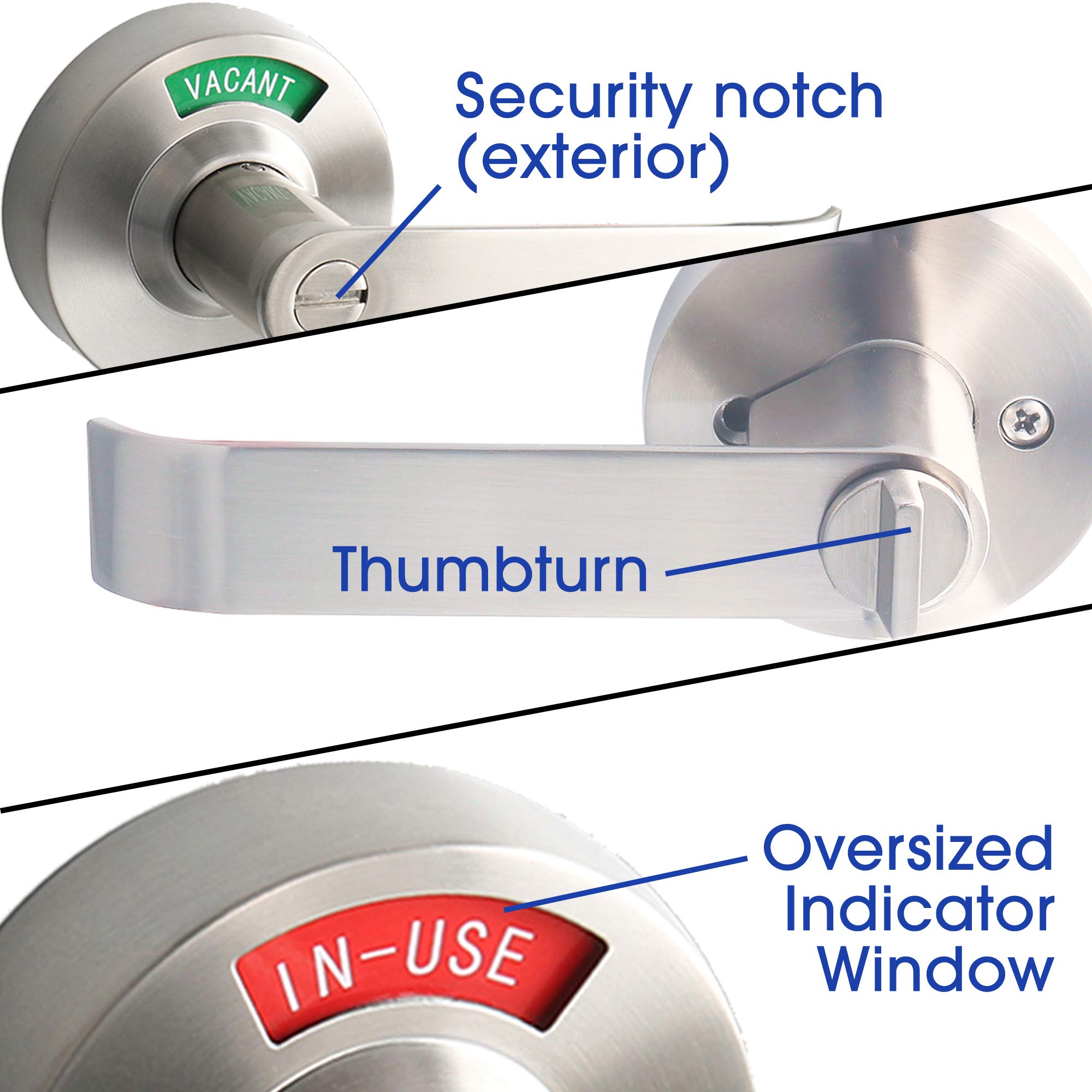 Mua Bathroom Privacy Lever Lock with Large Indicator for Men Women ...