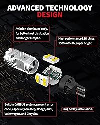LASFIT 921 LED Bulb Reverse Lights, 912 T15 Back Up