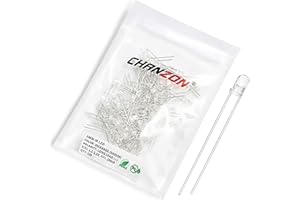 CHANZON 100 pcs 3mm Infrared Ray IR 940nm Emitter LED Diode Lights (Clear Transparent Round Lens DC 1.2V-1.5V 20mA) Lighting Bulb Lamps Electronics Components Indicator Light Emitting Diodes