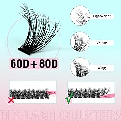 VAVALASH Lash Clusters Kit 60D+80D 10-16mm Cluster