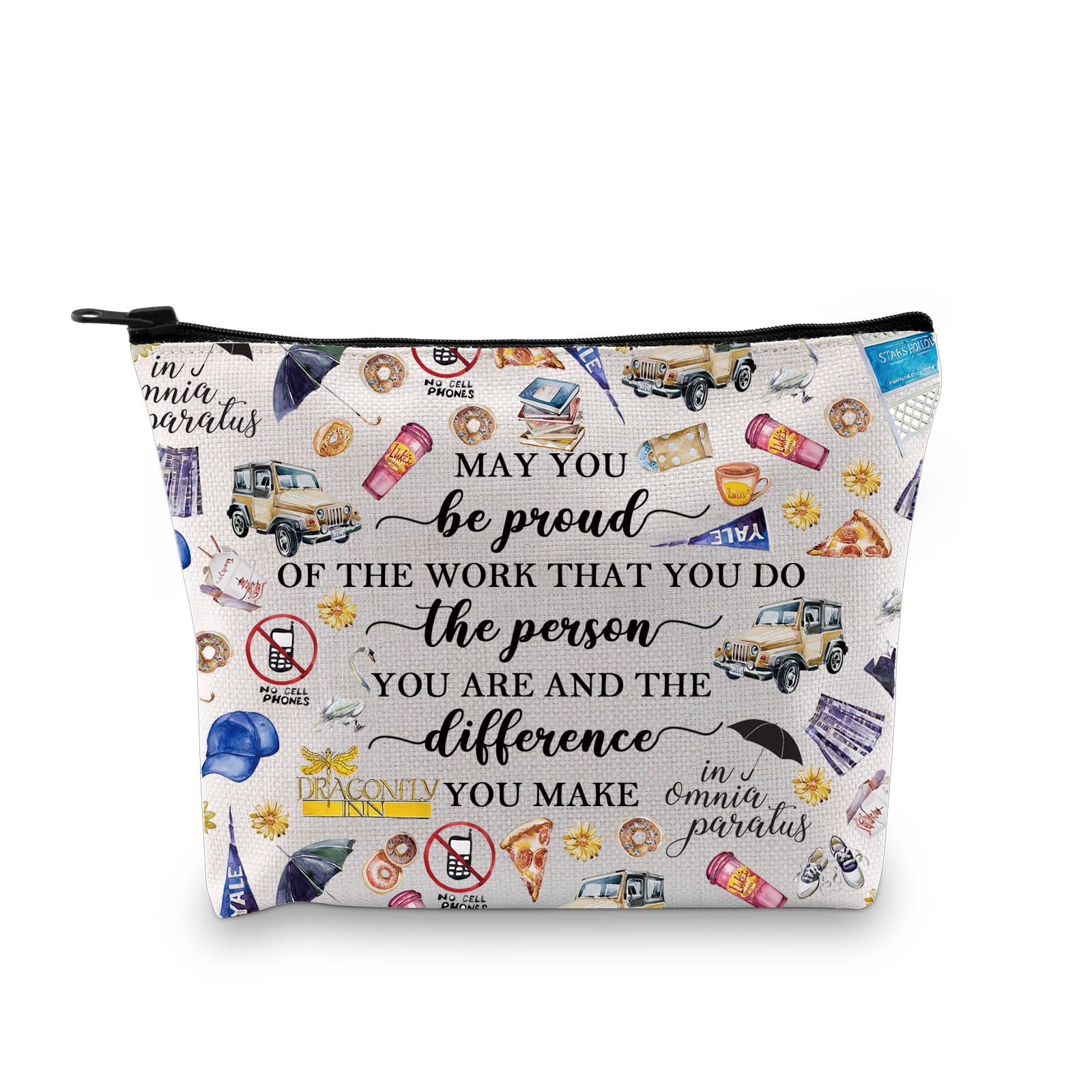 PLITI Gilmore TV Show Gift Funny in Omnia Paratus Luke's Diner Inspired Gift May You Be Proud of The Work You Do Makeup Bag (Be Proud gilmog bagU)