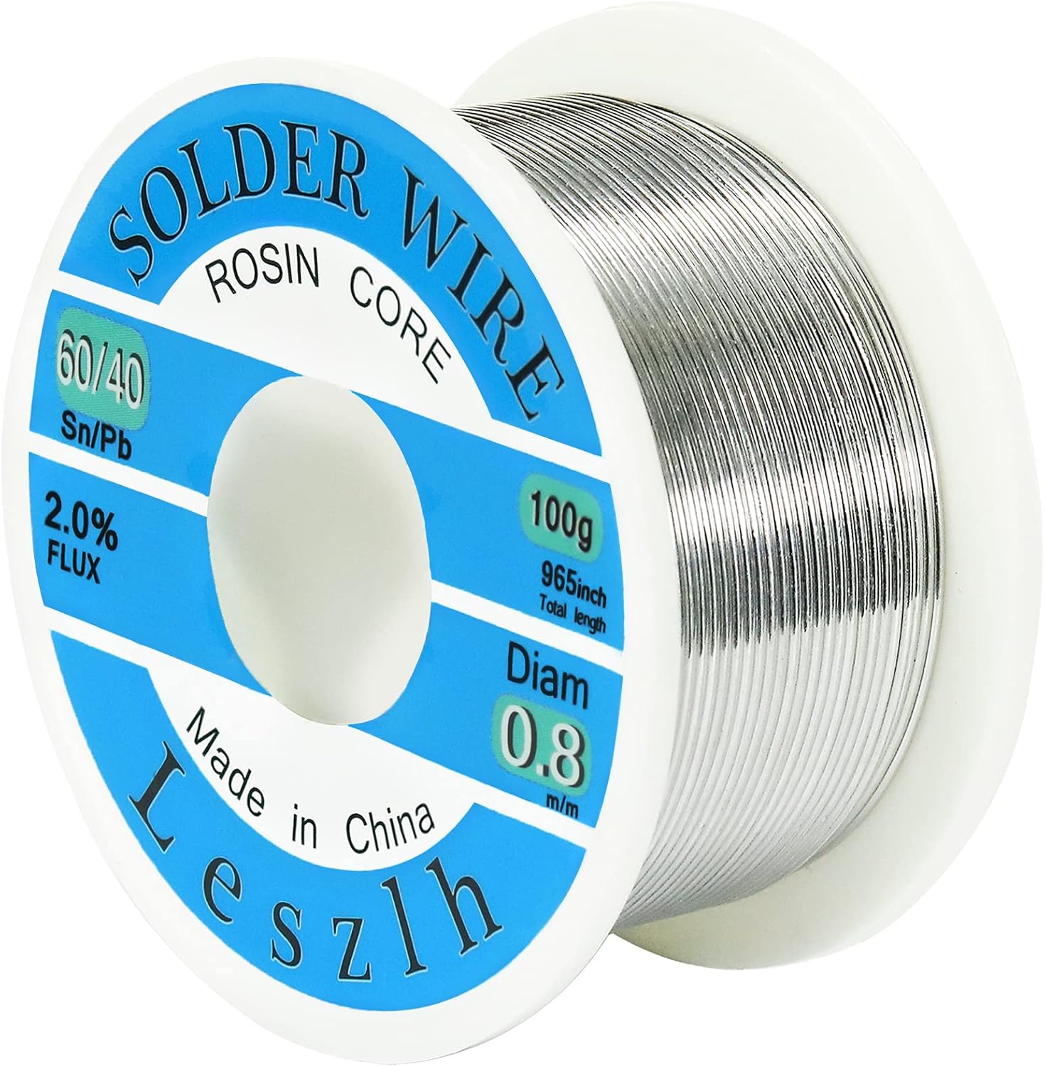 60/40 Solder Tin Lead Solder Wire with Rosin Core Solder for Electrical Soldering - 0.8mm(0.0315in) 100g (0.22lb) - - 