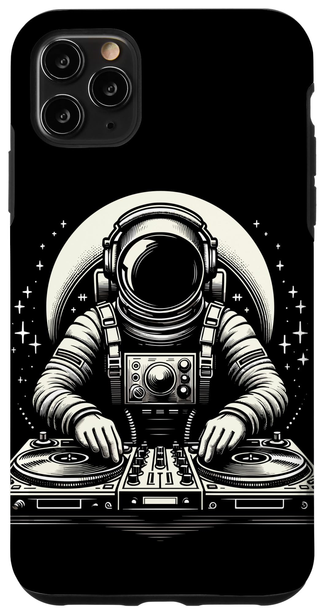 iPhone 11 Pro Max Astronaut DJ Turntable Space Party EDM Electro Music Lover Case