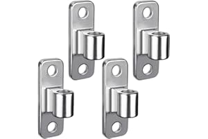 Insaga Cast 304 Stainless Steel Gate Hinges, 4pcs Wall Mount Gate Hinge for Fence Gate, One Piece Farm Gate Hardware for Chain Link Gate, Fit 5/8'' Pin Fence Post Hinge