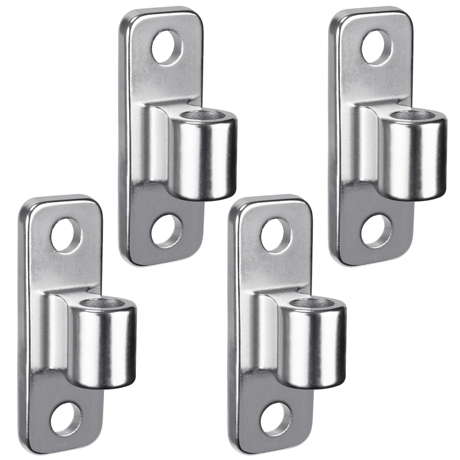 Insaga Gate Hinge, 4pcs Heavy Duty Eye Hinge Plate (100 x 35mm) with 16mm Hole Stainless Steel Metal Garden Gate Hardware for Farm Gate/Field Gate/Wooden Fence Hook and Band Hinge, Vertical