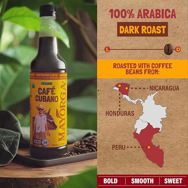 MAYORGA ESPRESSO LISTO COFFEE CONCENTRATE, ORGANIC ESPRESSO READY-TO-DRINK COFFEE, 24 SERVINGS BOTTLE, BOLD SMOOTH FLAVOR, COLD BREW COFFEE, BARISTA-QUALITY, SUSTAINABLY SOURCED – 24.35 FL OZ