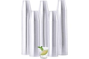 JOLLY CHEF 500 Plastic Shot Glasses,1.5 oz Disposable Cups 1.5 Ounce Plastic Shot Cups, Ideal for Whiskey, Tasting, Food Samples