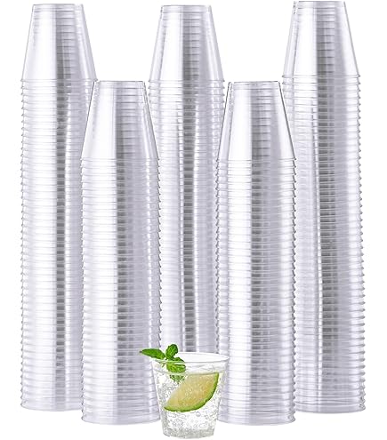 8 oz fancy plastic tumblers 500 count 16oz Clear PET Plastic Cups with Wide Hole Dome Lid & Straw 10 Pack