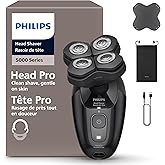 Philips Head Shaver Pro 5000 Series - Skull Shaver for Men and Women, 360° Flexing Head & ComfortCut Blades for Clean Shave, 