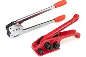 GRESDENT Poly Strapping Tensioner & Cutter Manual Banding Sealer Tools Windlass for 1/2" -3/4" Width Polyester Polyproplyn Strap