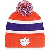 47 Clemson Tigers Orange Cuff Breakaway Beanie Hat with Pom - NCAA Cuffed Winter Knit Toque Cap