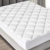 Maxi Full Size Mattress Pad - Luxurious Cotton Sateen Mattress Protector - Soft, Comfortable, and Breatheable Mattress Cover - Mattress Pad Protects Mattress from Dust, Dirt, Spills, and Stains.