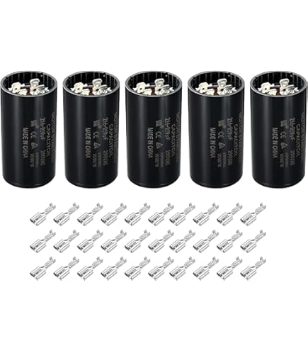 PATIKIL Motor Start Capacitor 233-280uF 110-125V CD60 - 2 Pack For Electric Motors