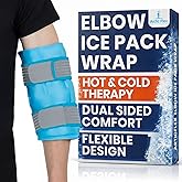 Arctic Flex Elbow Ice Pack Wrap for Tendonitis & Tennis Elbow - Reusable Ice Pack for Elbow with Cold Compression & Adjustable Straps - Sleeve for Injuries & Pain Relief (Blue)