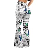 Ypexeognv Women's Flare Leggings High Waisted Bell Bottom Yoga Pants for Women Girl Tummy Control Wide Leg Trousers Sweatpant