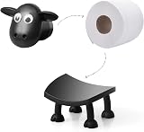VELENTI Sheep Toilet Roll Holder - Free Standing 3D Printed Black Sheep view 6
