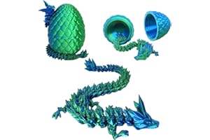 YANZHE Dragon Egg ,Dragon Egg Fidget Surprise Toy with 3D Printed Dragon, Dragon Eggs with Dragon Inside Fidget Toy, 12" Dragon and Dragon Egg Toy Gifts for Autism and ADHD. (Laser Green)