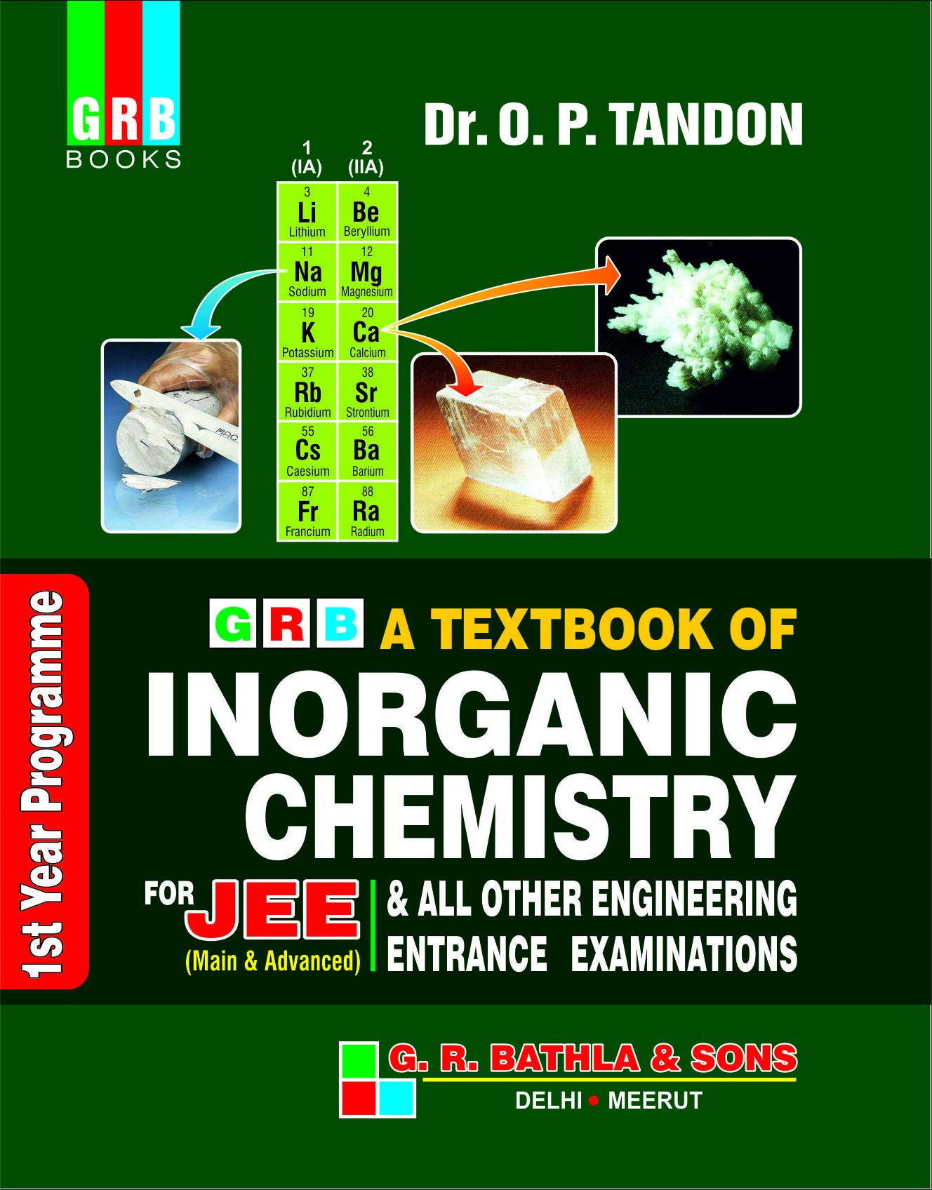 Grb A Textbook Of Inorganic Chemistry For Jee (1St Year Programme) – Examination 2020-21