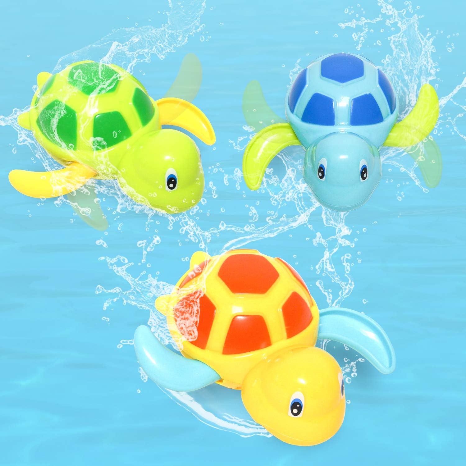 6pcs/set Swimming Animal Turtle Pool Toys Baby Toddler Bath Tub Fun Toy