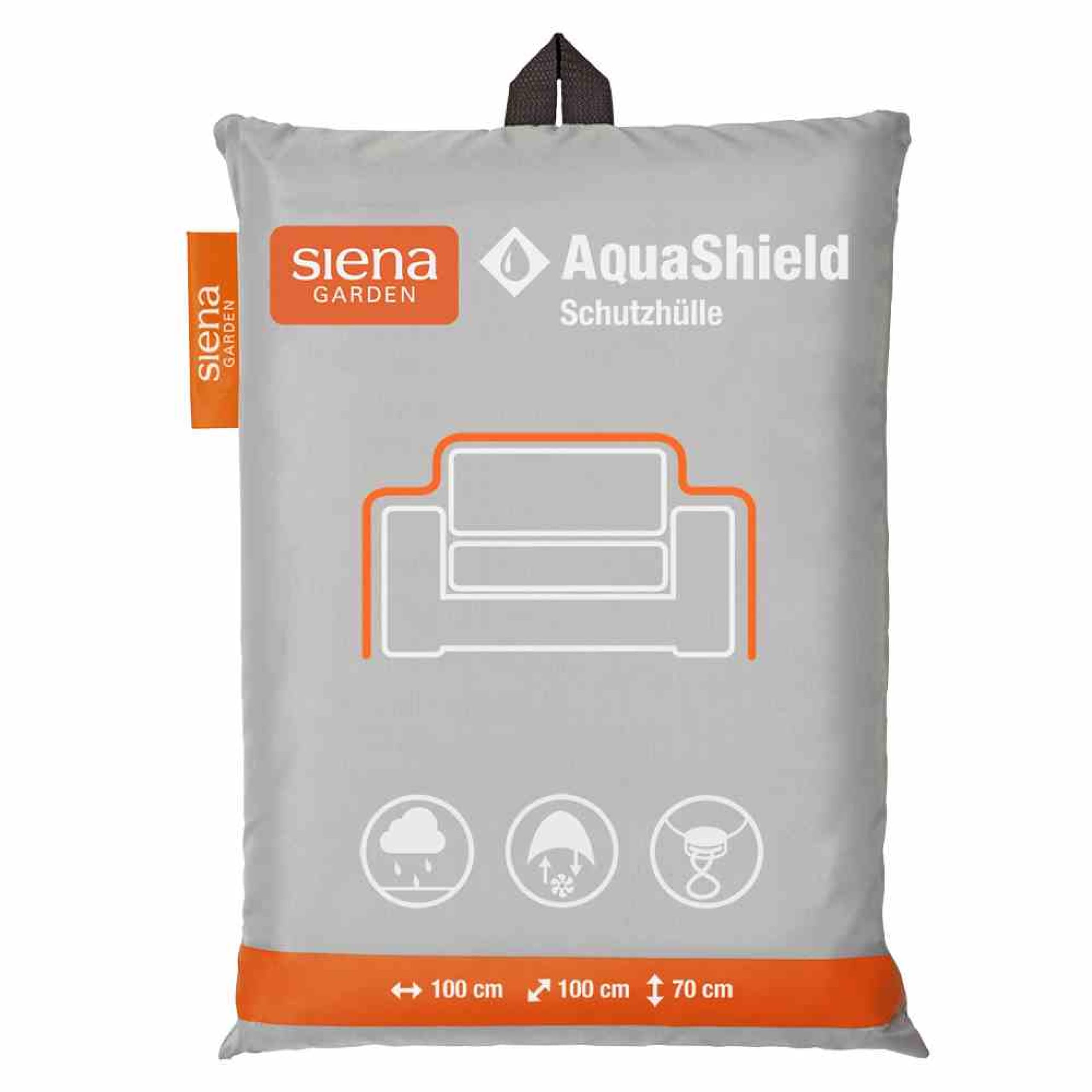 Siena Garden AquaShield Lounge Chair Cover Silver Grey with Active Air System 100 x 100 x 70 cm