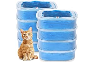 CREATWO Cat Litter Refills Bags 8 Pack Enhanced Odor Control Litter Refills Compatible with Genie Cat Standard, Plus and XL Pails