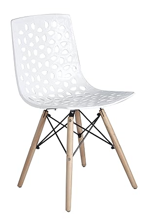 Mavigs Decor Dsw Beechwood Dining Chair (22*19*31 Inch, White)