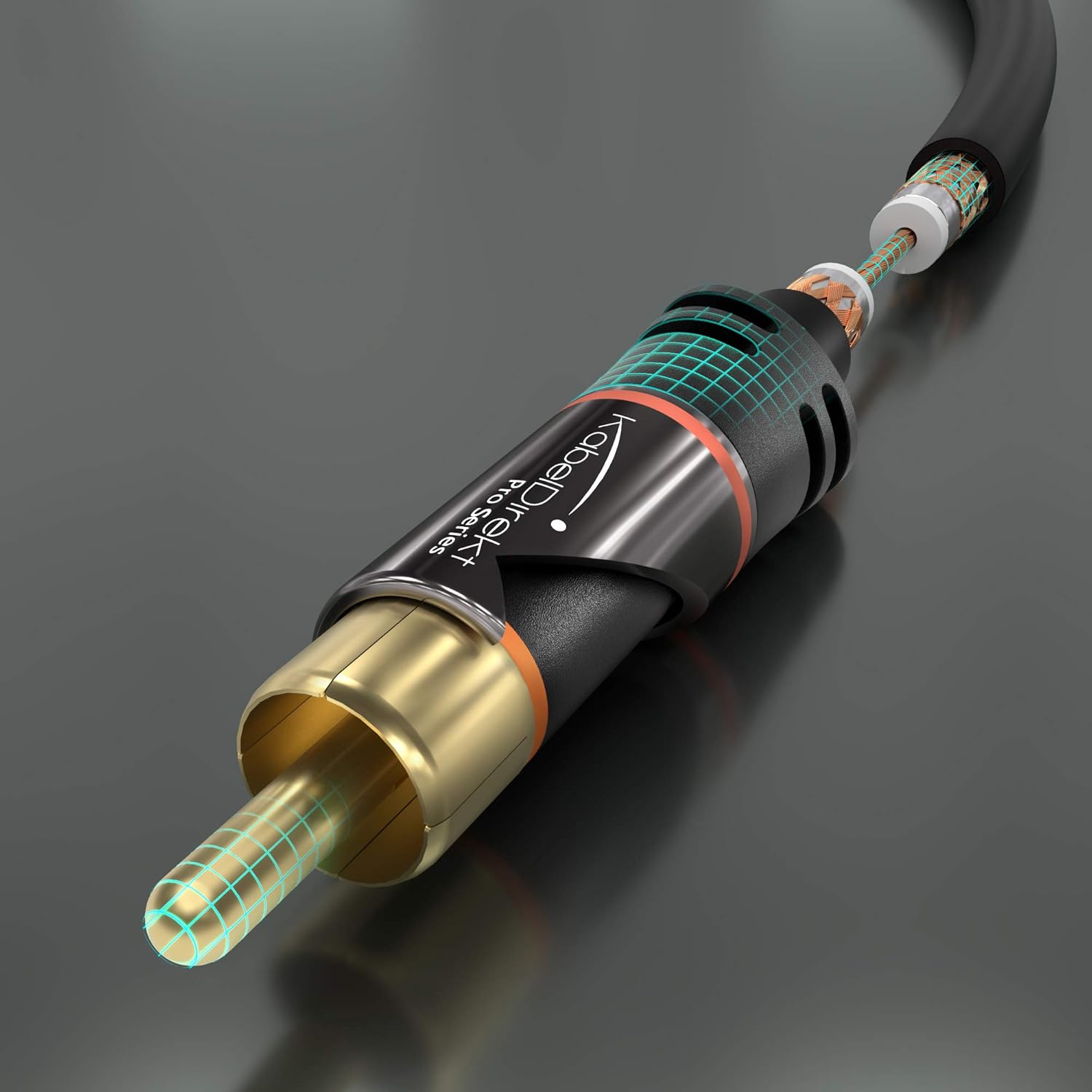 KabelDirekt RCA Stereo Cable, Cord (3 feet Short, Dual 2 x RCA Male to 2 x RCA Male Audio Cable, Digital & Analogue, Double-Shielded, Pro Series) Supports (Amplifiers, AV Receivers, Hi-Fi): Home Audio & Theater
