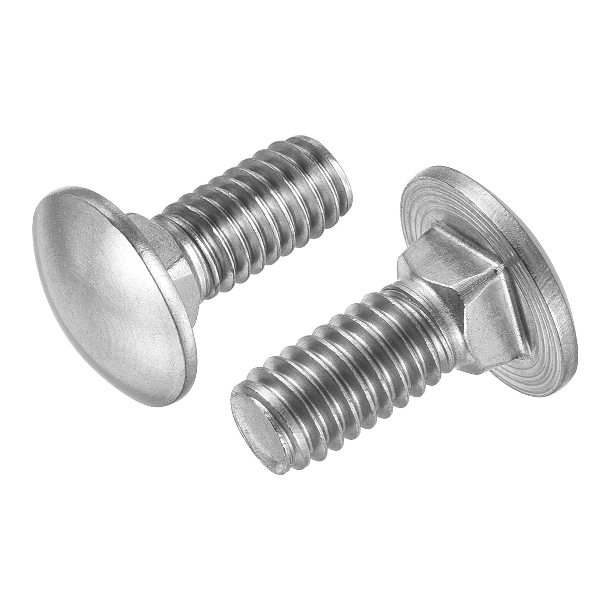 sourcing map 5/16-18x3/4" Carriage Bolt Round Head Square Neck 304 Stainless Steel 10pcs