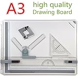 Tavolo Da Disegno Tecnico Aristo Formato A1 - Con Macchina Da Disegno, Inclinazione Regolabile, Grigio