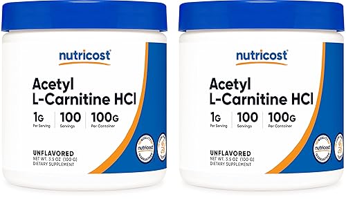nutricost acetyl l carnitine Nutricost Acetyl L-Carnitine (ALCAR) 100 GMS (2 Pack) - 100 Servings Each -  1000mg Per Serving - Pure Acetyl L-Carnitine Powder - Non GMO, Gluten Free  in Kenya
