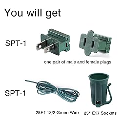 Encoidoz DIY Indoor Outdoor Light String Kit - 25FT