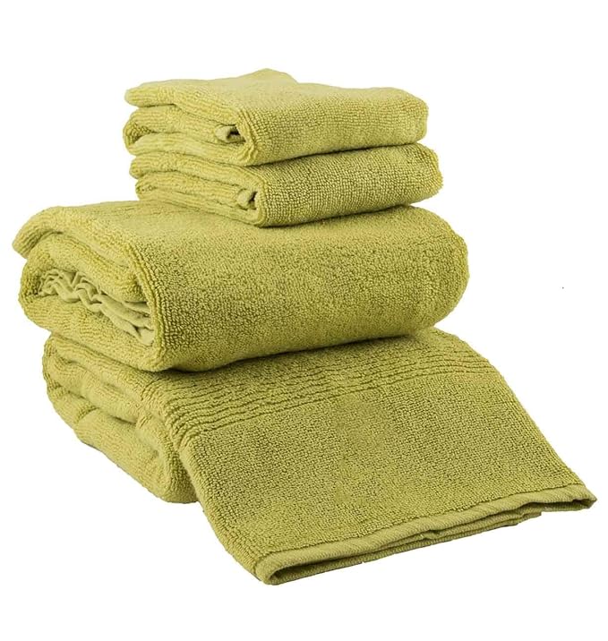 by ADAB 600 GSM Cotton Ultra Soft Luxury Anti Bacterial Super Bath Towel (70 x 137 ) Lime Green