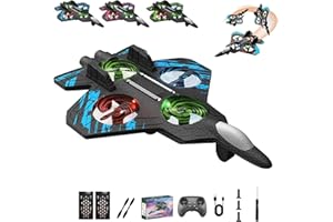 Keyrose Upgraded Skyriders RC Jet, 360° Flip Stunt Fighter Jet Drone with LED Lights, Foam Remote Control Airplane Flying Toy, RC Plane Fighter Jets for Beginners(A1)