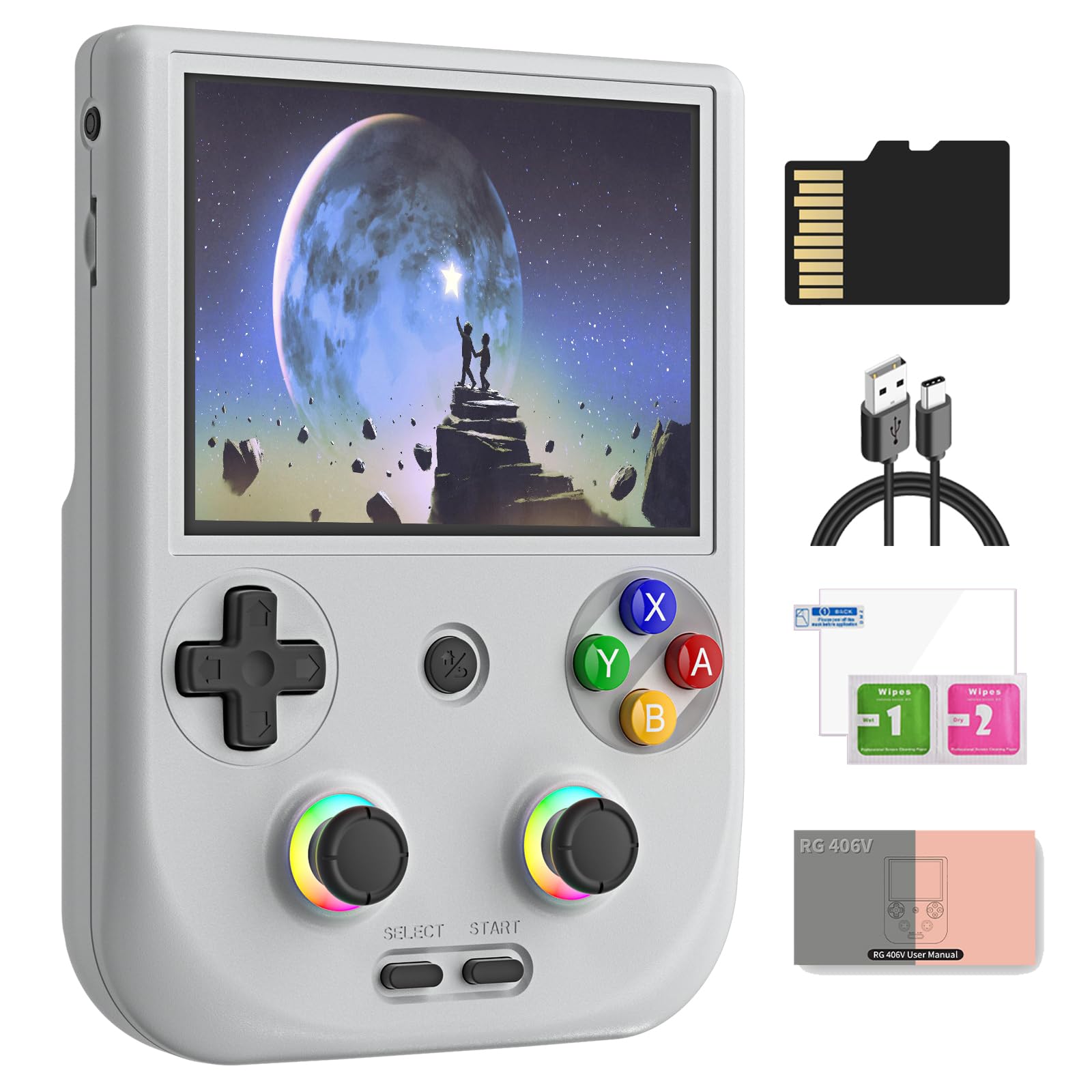 RG406V Android 13 Handheld Game Console 4" HD IPS