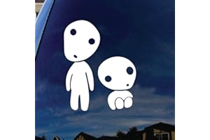 SO COOL STUFF Tree Spirits Staring - Vinyl 4" Tall (Color: White) Decal Laptop Tablet Skateboard car Windows Stickers