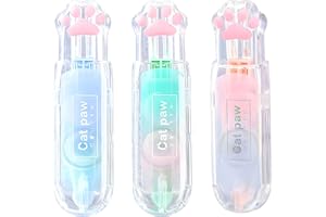 PANDENNER Correction Tape, Mini Retractable Correction Tape Pen, with Aesthetic Cute Cat Paw Applicator,for Back To School Office Supplies.