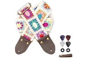 Dksongr Guitar Strap for Acoustic, Guitars Head Cowhide Leather Ends,Strap Locks,Guitar Straps Electric,Bass Strap.