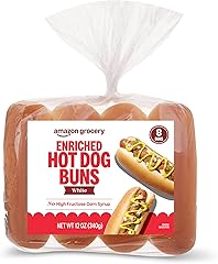 Amazon Grocery, White Enriched Hot Dog Buns, 12 Oz, 8 Ct