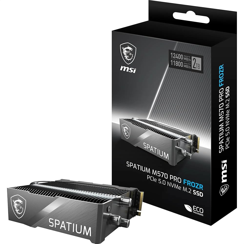 MSI SPATIUM M570 PRO PCIe 5.0 NVMe M.2 2TB FROZR Heatsink