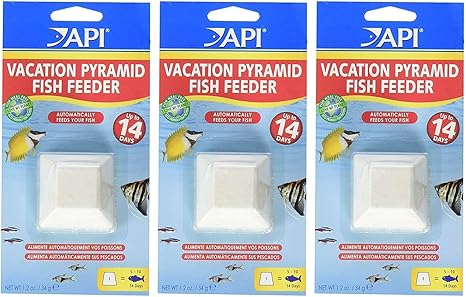 Amazon Com 3 Pack Api 14 Day Pyramid Fish Feeders Pet Supplies