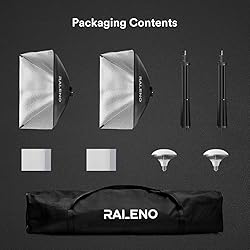 RALENO Softbox Lighting Kit, 20X28-Inch Softbox